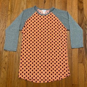 LuLaRue Women’s Randy 3/4 Sleeve Raglan T-shirt Disney-Minnie Mouse sz Small